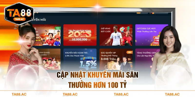 Cập nhật khuyến mãi săn thưởng hơn 100 tỷ